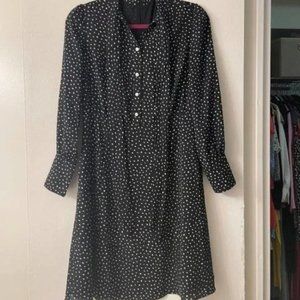 UNTUCKit for her Stella Black and White Polkadot Dress in Size 2